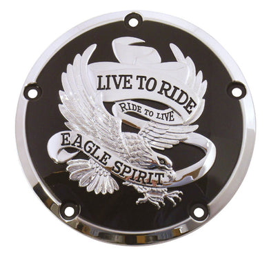 BLACK INLAY DERBY COVER HARLEY DAVIDSON TOURING MODELS 2016/LATER
