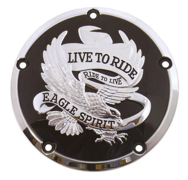 BLACK INLAY DERBY COVER HARLEY DAVIDSON TOURING MODELS 2016/LATER
