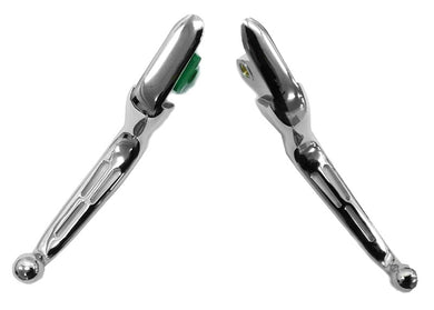 Clutch & Brake Hand Levers Chrome Plated Fits Softail 2015 / Later W Cable Clutch Slotted Style HD36700104