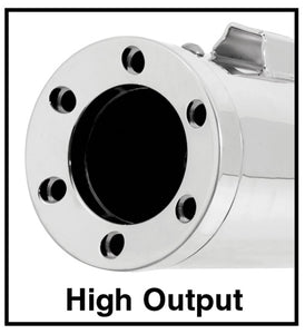 4" Performance Mufflers Chrome Plated Dresser Models 1995 / 2016 High Output End Tips