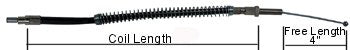 Clutch Cable Braided Clear Coat 59.3