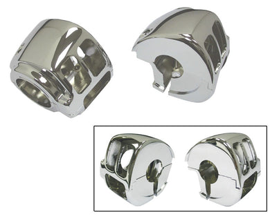 Handlebar Switch Housing Chrome Plated Fits Softail & Dyna 12 / Later Sportster 14 / Later W / Out Switches HD# 71826-11