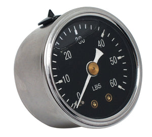 Oil Pressure Gauge Standard 60 Psi Oil Filled To Reduce Needle Bounce