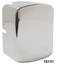 Coil Cover OE Plain Style Sq Softail 1984 / 1999 W / Single Fire Chrome Plt Replaces 31762-98A