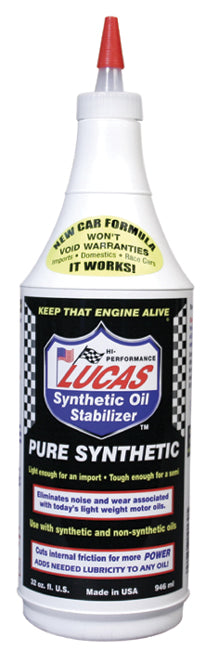 Pure Synthetic Oil Stablizer Reduces Friction Improves Perf Fuel Economy 1 Qt MFG#10130