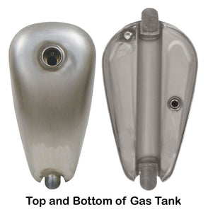 Sportster Gas Tank Low Tunel 2.4 Gal 22Mm Male Bung Tab Mounts