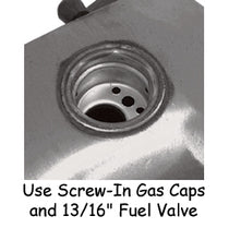 Load image into Gallery viewer, Gas Tank Fatbob Style Early 5 Gallon W / Screw In Gas Cap Pressure Check Before Painting