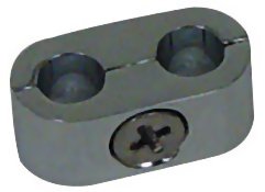 Th / Idle Cable Clamp / Separator Uw / Dual Cables .270"Id Eyes 1"Lgx1 / 2"Wide Billet Alum Cp