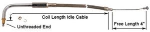 Idle Cable Black Vinyl 32.5" Big Twin 1996 / Later W / S&S "E" Or "G" Carb