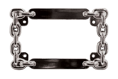 License Plate Frame Chain Chrome Plated Fits All 4