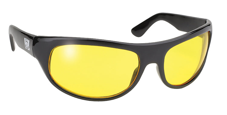 Wrap Black Frame Eyeware With Yellow Lens MFG#20712