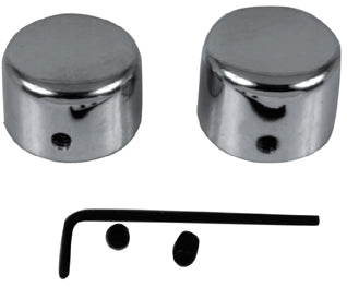 Axle Nut Cover Kit Front Chrome Plated All Wide Glide Forks 73 / Later All 39Mm Forks 1987 & Later