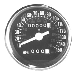 Speedometer 150 Mph Face FX 73 / 82 H.Bar FX 77 / 84 Ex Wg Softail Tank Mt Replaces HD 67020-73