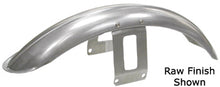 Load image into Gallery viewer, Ribbed Front Fender Wide Glide 80 / 05 W / 21&quot; Wheel Raw Fender Chrome Bracket