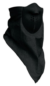 Neo-Danna Black 100% Cotton Bandanna W / Neoprene Zanheadgear Wneo114