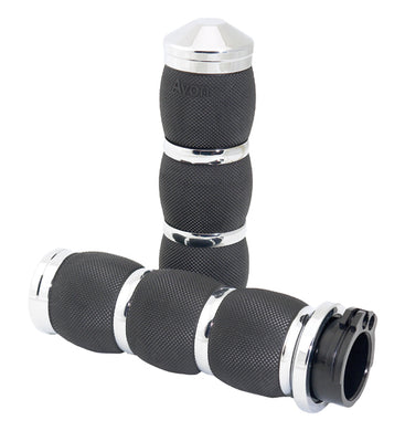 Hand Grips Air Cushioned Chrome Plated Fits Any Model W / Exterior Cables Air-90