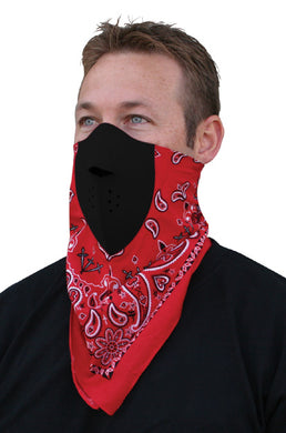 Neo-Danna Red Paisley 100% Cotton Bandanna W / Neoprene Zanheadgear Wneo106