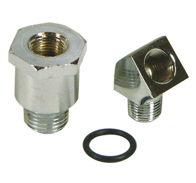Oil Pressure Gauge Fitting Kit Big Twin 1970 / Later(Except TC88) 2 Pieces & O Ring Chrome Plated Mfg #2012