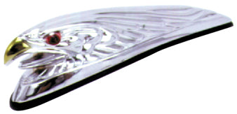 Fender Ornament Eagle Spirit Front Fender Chrome Plated W / Gold Beak & Lighted Eyes Replaces HD 91569-89