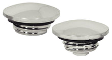 Load image into Gallery viewer, Gas Cap Set Essential Chrome Plated Billet Fits 82 / Later W / Paint Protectors &amp; Tool