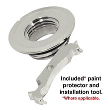 Load image into Gallery viewer, Gas Cap Set Essential Chrome Plated Billet Fits 82 / Later W / Paint Protectors &amp; Tool