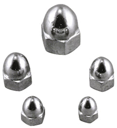 Hardware Acorn Nut 7 / 16-14 Unc Chrome Plated....Pkg Of 10 Colony Pan-162