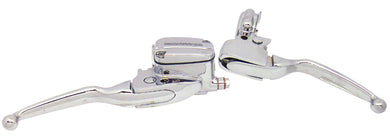 Hb Mcl & Clutch Lever Assembly Chrome Plated 2007 / Later Models W / Dual Disc Brake 15Mm Master Cylinder Bore