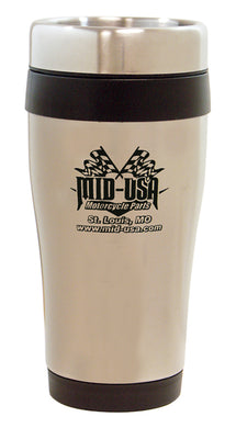 Stainless Steel Travel Mug 16Oz Double Wall Insulation MID-USA Logo
