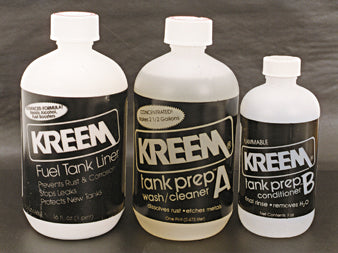 Fuel Tank Sealant / Cleaner Kit Cleans Preps & Lines All Tanks Seals Small Holes Kreem.1210