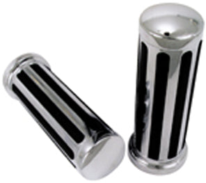 Handlebar Grips Chrome Rail Any Model W / Exterior Th.Cable 130 Mm Or 5" Long