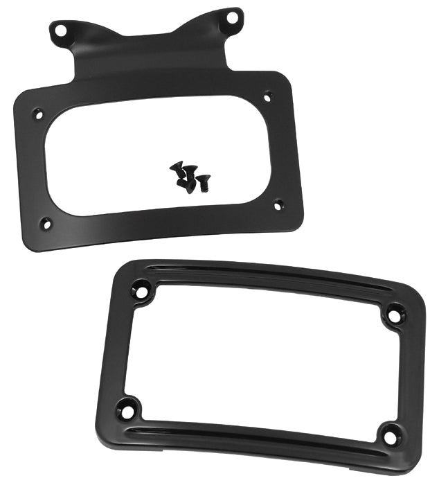 Curved License Plate Frame Black Touring Models 2006 / 2009 Replaces HD 67900059
