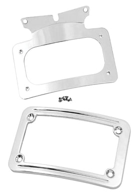 Curved License Plate Frame Chrome Plated Touring Models 2010 / Later* Replaces HD 67900008