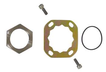 Transmission Pulley Mounting Hardware Big Twin 5 Speed 92 / 06 & Sportster 92 / Later Inc Nut Lock Bolts & Quad Seal