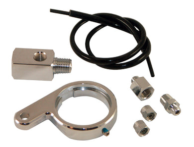 Chrome Plated Oil Pressure Brckt Tc Includes Line And Fittings U Choose Guage 1.5