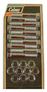 Engine Part Top Head Bolts Stk Ph Sh All Chrome Plated 20 Pieces Replaces HD 16814-77 6469Hw Colony 8221-20
