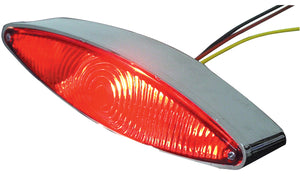 Taillight Custom Small Cateye 12V Bulb Type Flat Back 2" Mounting Centers Abs Plastic Housing Cp