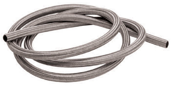 Oil Line Braided Stainless Steel Neoprene Custom Use W / Full Flow #6 Hose Ends 20Ftx11 / 32