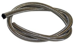 Fuel Line Flexible Braided Stainless Steel Custom Use W / Hose End / Worm Clp 6' X 3 / 8"Id X 5 / 8"Od.202-06-6