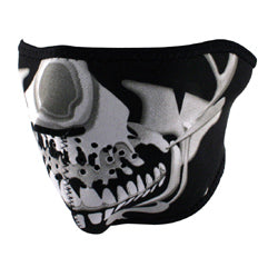 Neoprene 1 / 2 Face Mask Chrome Skull Zanheadgear Wnfm023H