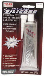 Sealant Alum Premium Grade Rtv Silicone High Temp 3 Ounce Tube & Nozzle