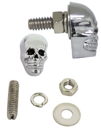 Decorative Mounting Hardware 1 / 4-20 X1" Bolt Nut & Washer Chrome Skull 1"Tall X 5 / 8"Wide