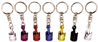 Key Fob Piston With Con Rod Chrome With Chrome Swivel Chrome Key Ring