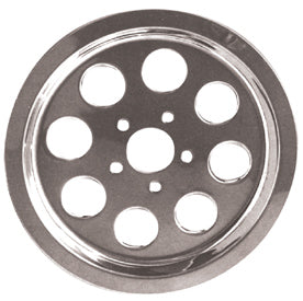 Rear Pulley Insert Drilled Chrome Plated Big Twin 80 / 99 W / 70T Pulley W / Hardware Eight Holes Replaces HD 91733-85