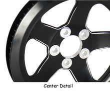Load image into Gallery viewer, Rear Pulley 1&quot;Wide 68 Tooth Sportster 2007 / Later* Black Powder Coat W / High Lites