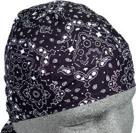 Flydanna Black Paisley 100% Cotton Zanheadgear Z101