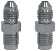 Brake Part Adapter Fitting Straight #3 Male To 3 / 8-24 If Male Chrome MFG# Pf38As