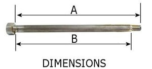 Wide Tire Frame Rear Axle Kit Uw 230 / 250 Tire Frm 15 11 / 16" Lg Inc Chrome Plated Spc Axle Nut & Adj