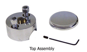 Smooth Top Handlebar Risers Chrome Plated Custom Use 8" Rise 1 / 2-13 Thd Sculpted Forged Aluminum