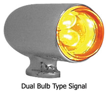Load image into Gallery viewer, Turn Signal Light Bullet Style Custom App W Red And Amber Lens 12V Dual Contact Cp