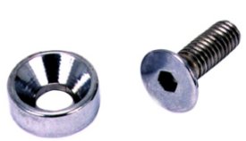 Air Filter Part Screw Kit Chrome Plated Big Twin Evo TC88 All Yrs* Flat Head Allen & Countersunk Washer